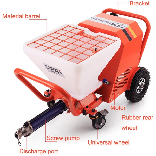 D-7 220V Cement Mortar Putty Waterproof Material Electric Spraying Machine